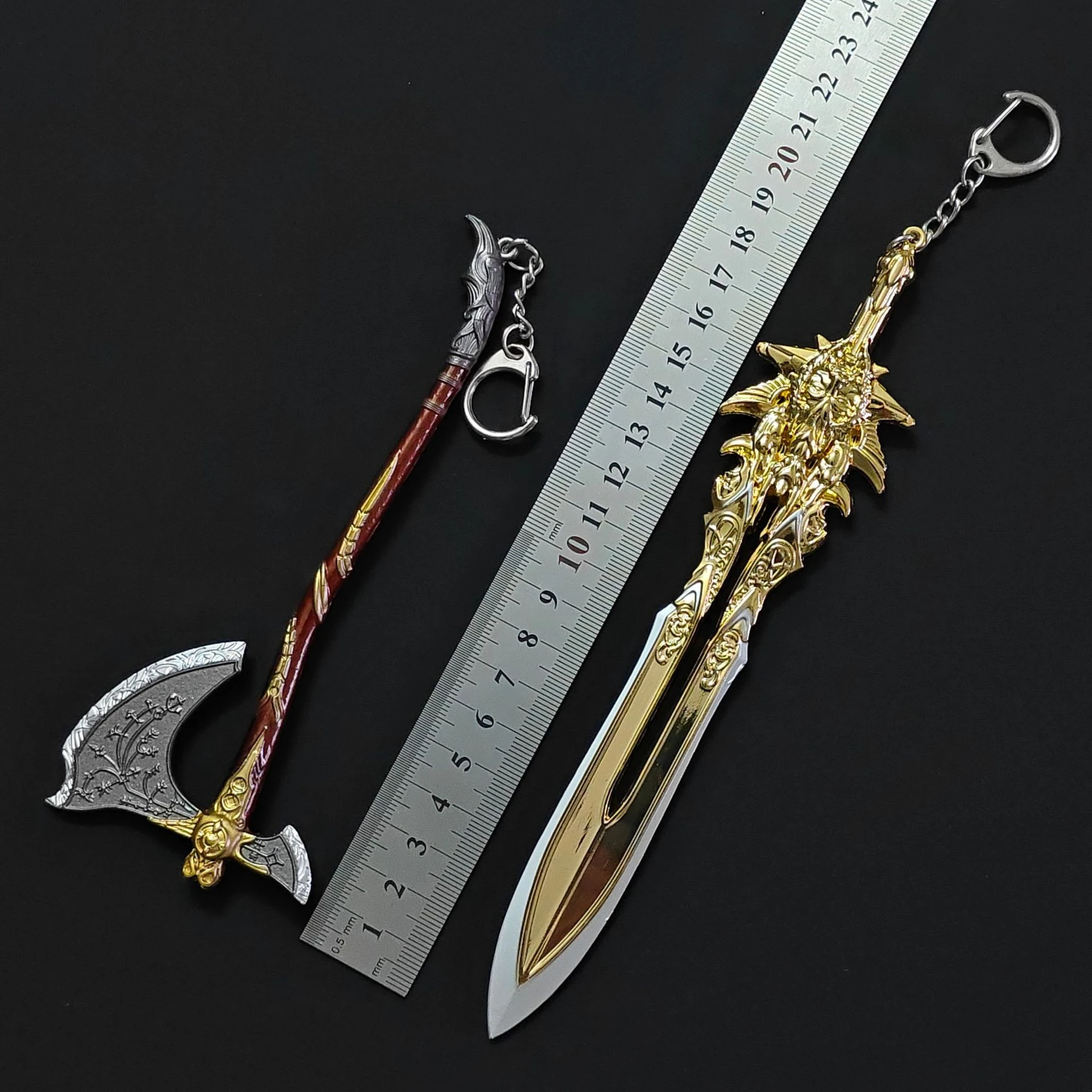 God of War Game Replica Metal Sword Model Set Kratos Shield Action Figure Accessory Retro Collectible Desktop Decorations Gift