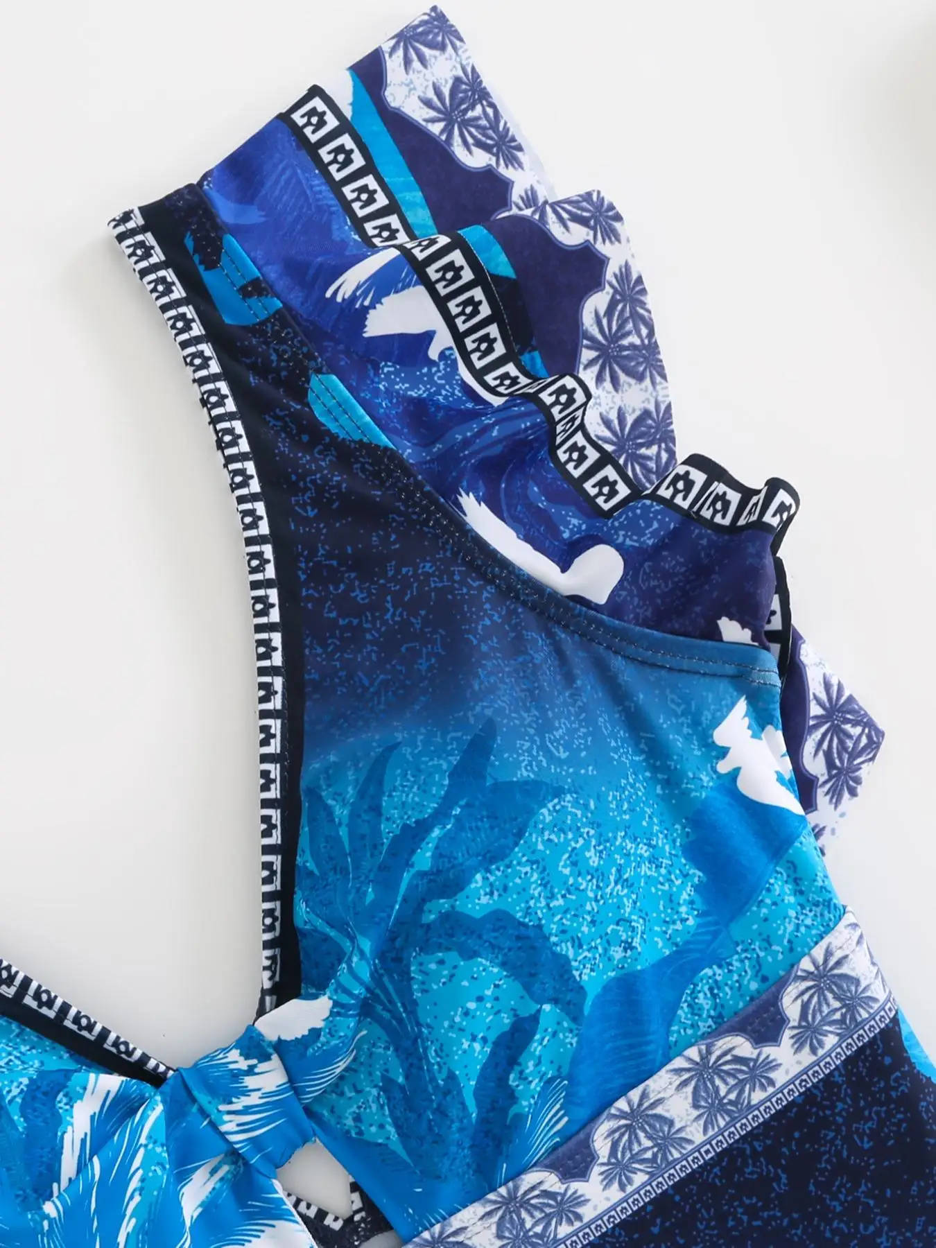 2026 ملابس السباحة المطبوعة قطعة واحدة فستان الشاطئ مثير كشكش ملابس النساء الاستحمام السباحة لباس سباحة مبطن بحر الصيف #5