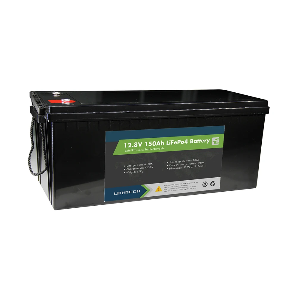 LCD Power Display Lithium deep cycle Battery 12v 150ah rechargeable lifepo4 battery pack for marine