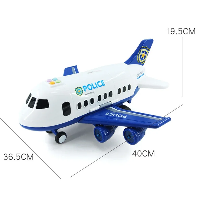 New Children\'s Large Passenger Aircraft Model Set with 5PCS Theme Alloy Car Model DIY Children\'s Aircraft Toy Birthday Gift