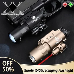 Tactical Airsoft Surefir X400U X400 Hanging Laser Flashlight Red Green Dot Indicator Weapon Hunting Outdoor Gun Pistol LED Light