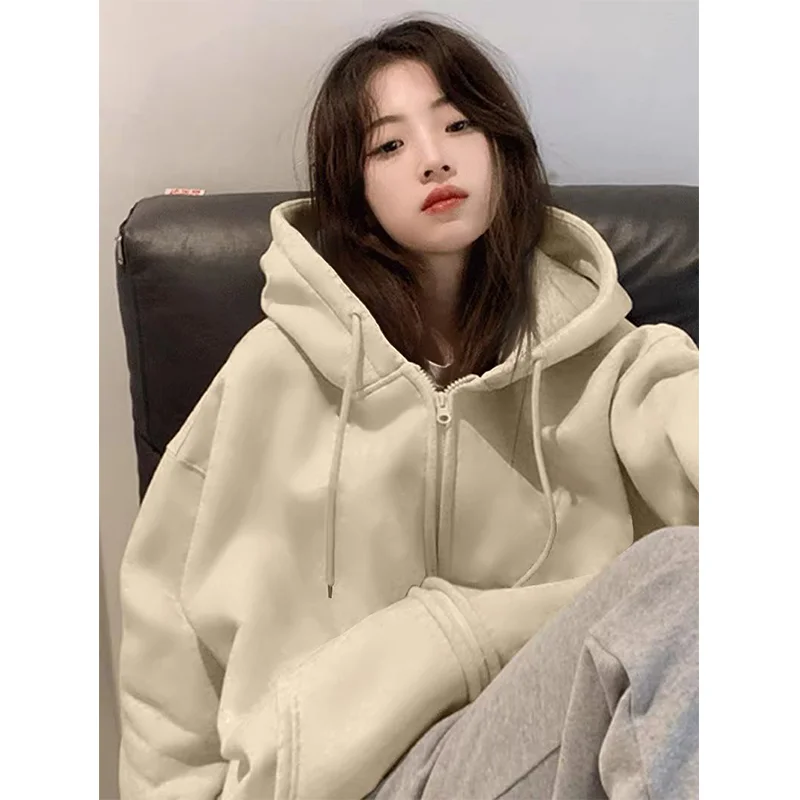 Hooded Graphic Hoodies Woman Winter Clothes Multiple Colour Pure White Chinese Floral Sweet Travel Fall Lining Thermal Knitting