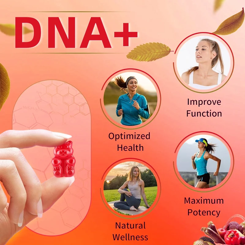 NAD Gummies Supplement Aging Defense- Boost Nad Plus Vitamin B3 D3 Sodium Zinc Support Cellular Health  Energy & DNA Repair