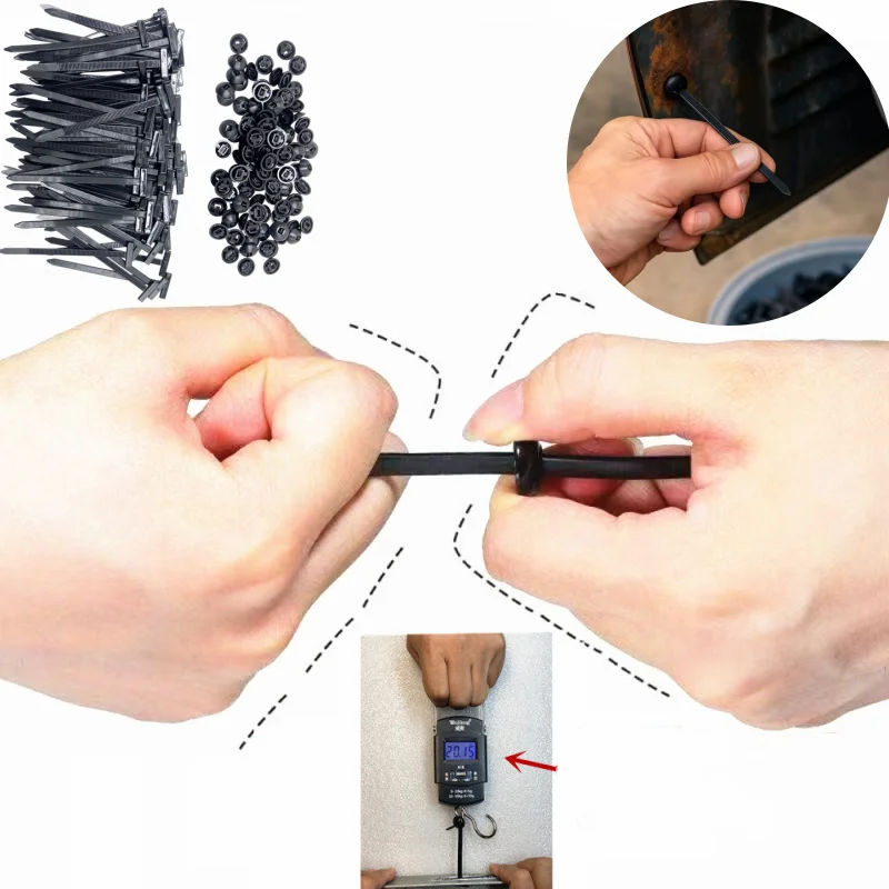 Universal Nylon Cable tie buckle fixed through the core nail cable tie buckle mudguard fender inner lining trunk buckle