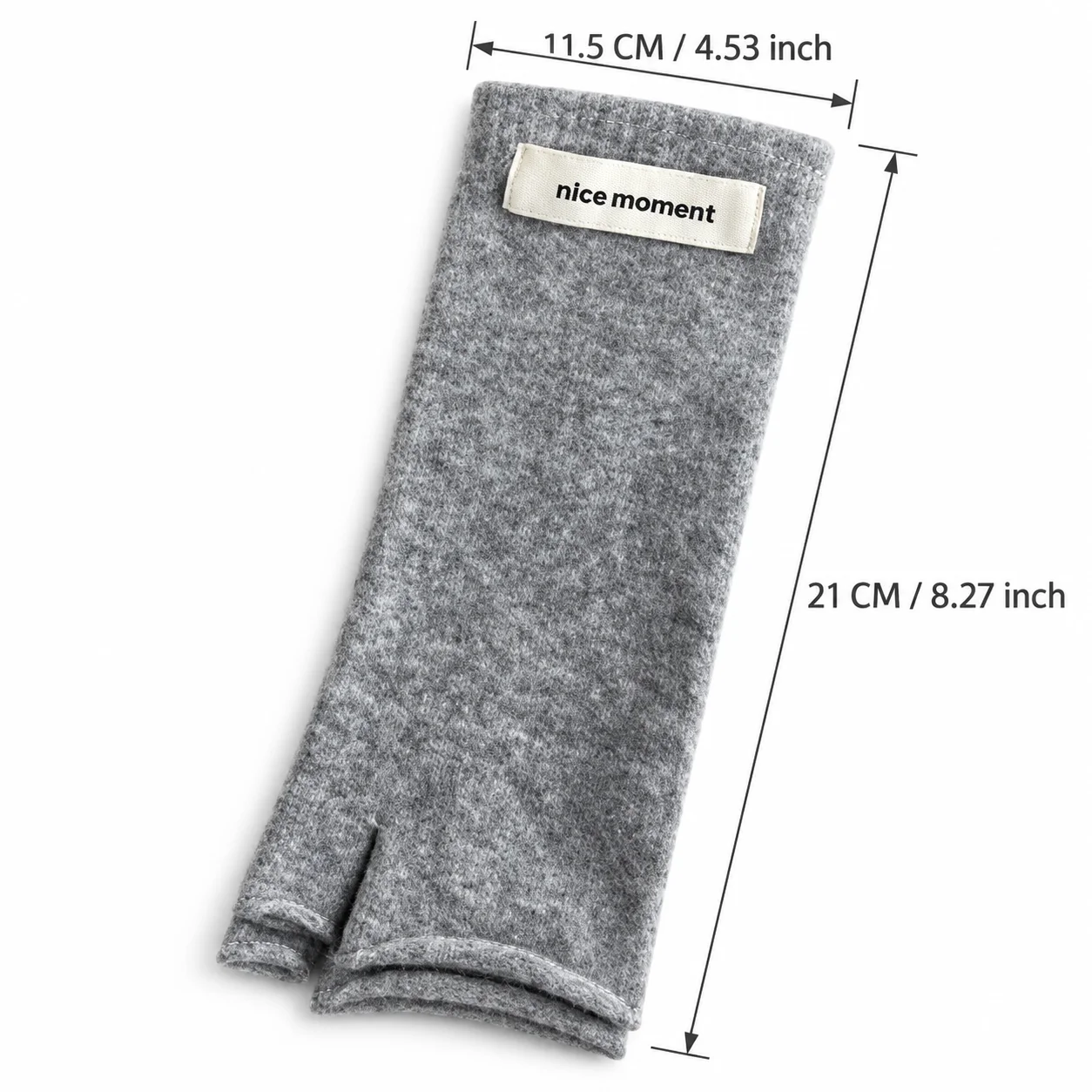 Women's Seamless Knit Half-Finger Gloves, Cashmere-Feel Stretch Hand Cover, Winter/Summer Essential, Xmas Halloween Gift