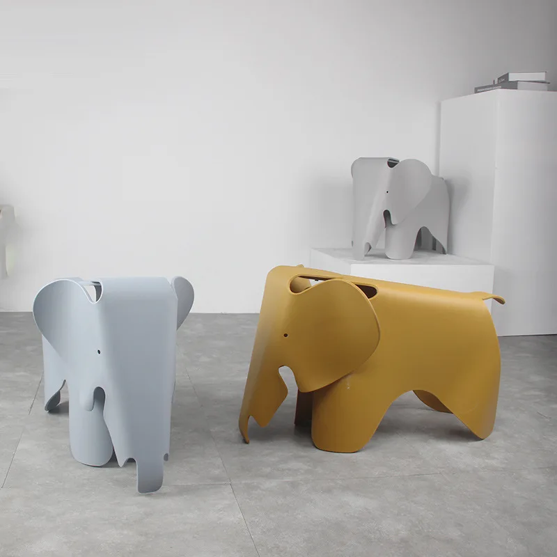 Sedia per bambini nordica sedia per elefante in plastica creativa sgabello per cartoni animati sedia piccola per bambini personalità per bambini