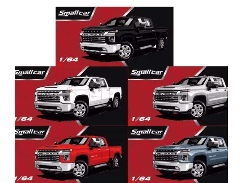 Camioneta Silverado 2500 HD a Escala 1:64, Modelo de Auto Fundido a Presión