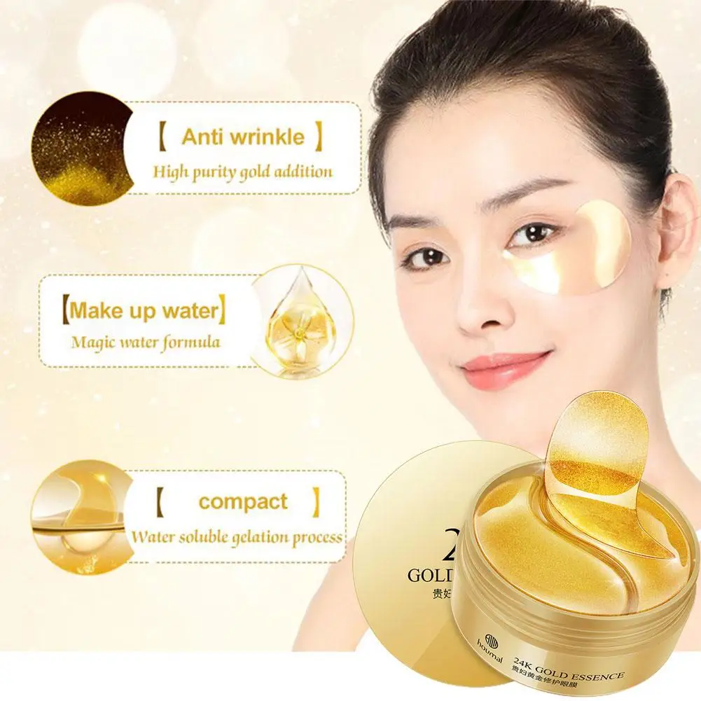 Eye patches Hyaluron Acid & Gold & Seaweed & Black Pearl Anti Wrinkle Dark Circles Crystal Collagen Gel Eye Masks