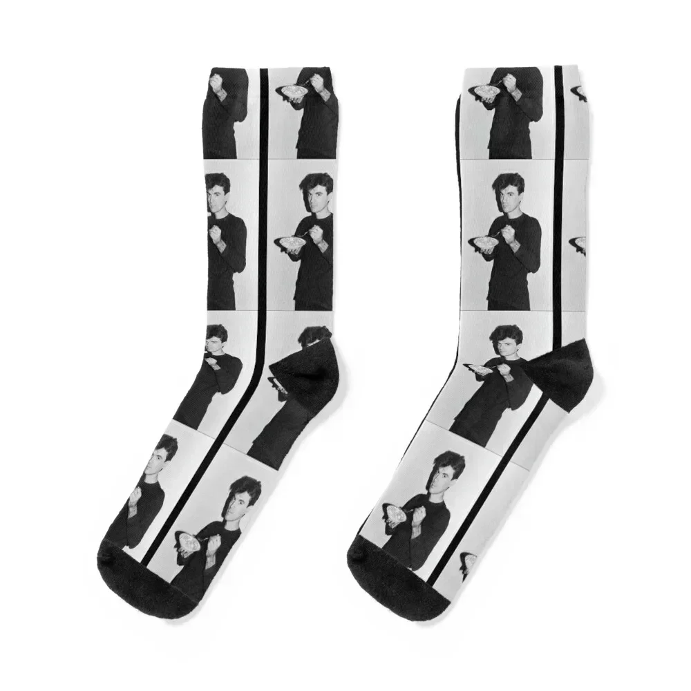 

David Byrne eating cereal Socks new in's retro sheer christmass gift Women's Socks Men's