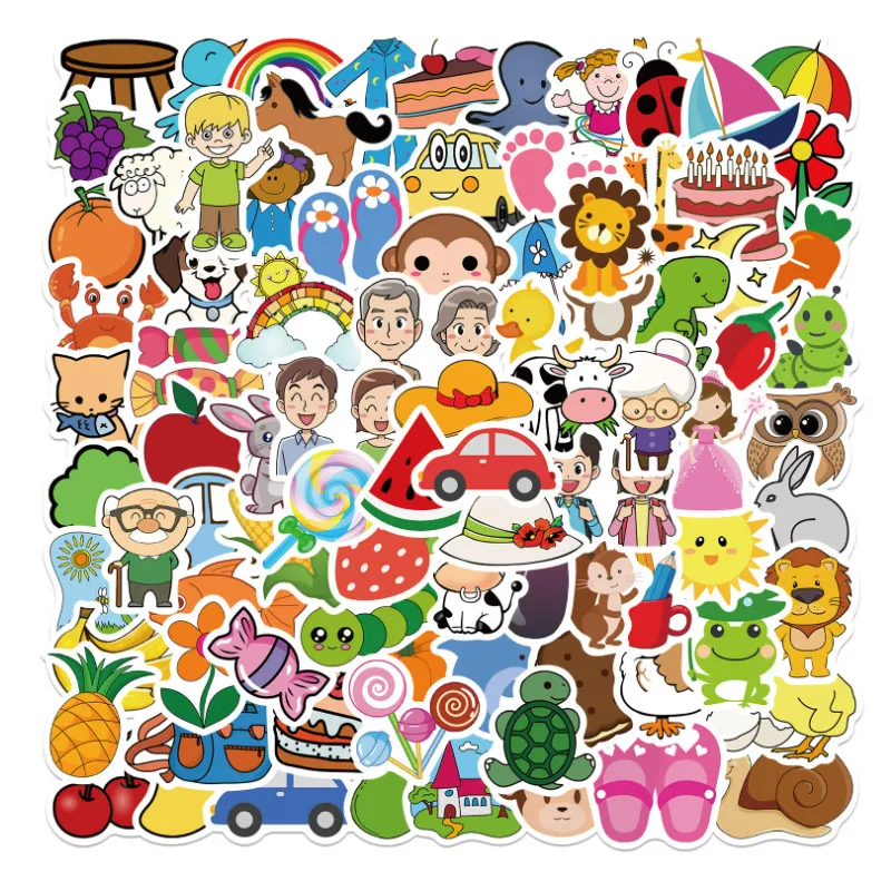 

10/50/90pcs Baby Training Concentration Stickers Birthday Party Gift Fridge Guitar Skateboard Travel Laptop Decal Decor Stickers