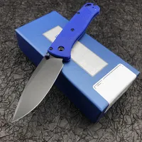 S30V Steel BM 535 Bugout Folding Knife Blue Handle Black Blade Hunting Camping Outdoor Multifunctional EDC Self Defense