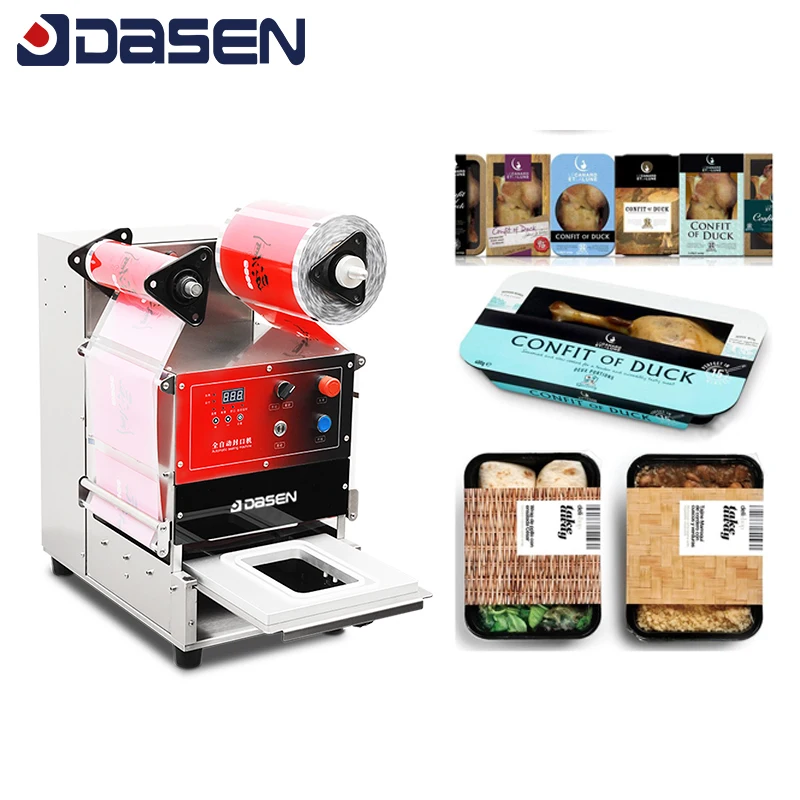 

DF250TA Meal Dish Box Container Electric Automatic Tray Sealer Equipment Food Container Automatic Sealing Machine
