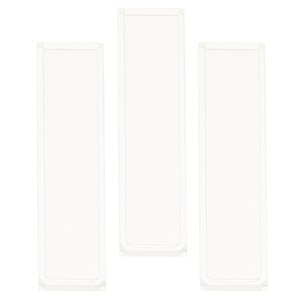 3pcs Glass Cuvettes 5mm Path Length for UV-Vis-NIR Spectrophotometer, Clear Optical Laboratory Sample Cells