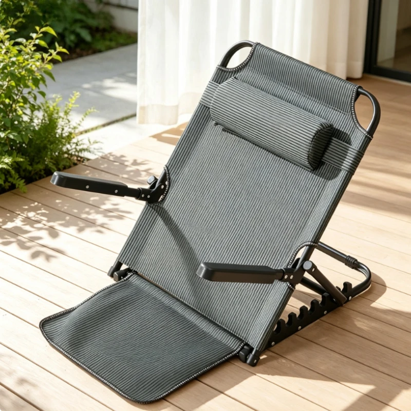 8 Level Adjustable Bed Backrest Chair High Back Armrests Adjustable Headrest Foldable Green Support Seat Home Use 침대 등받이 의자