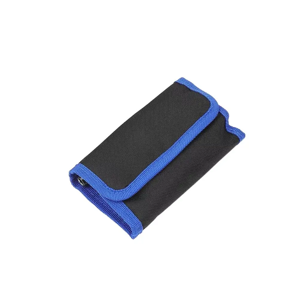 

Oxford Cloth Bits Organizer Bag Lightweight Roll Up Hardware Tool Bag Blue Convenient Handheld Pouch Screwdriver Bits