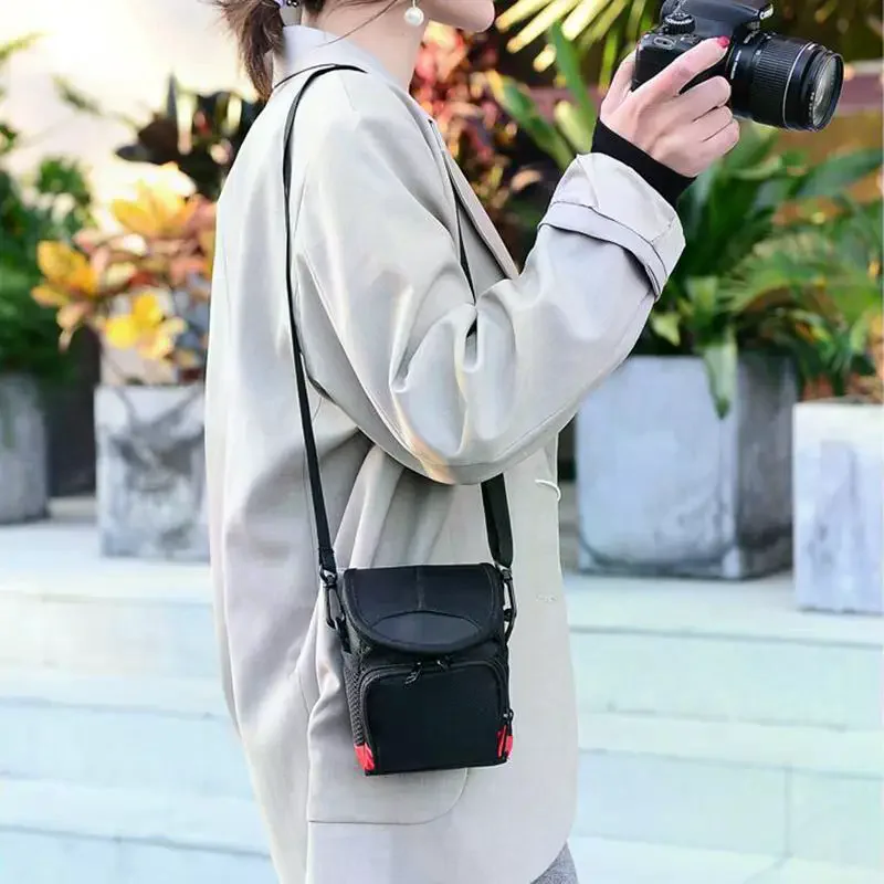 Simplicity Waterproof SLR Camera Bag Nylon Digital Shoulder Bag Mini Black Photographer Backpack Micro Camera New