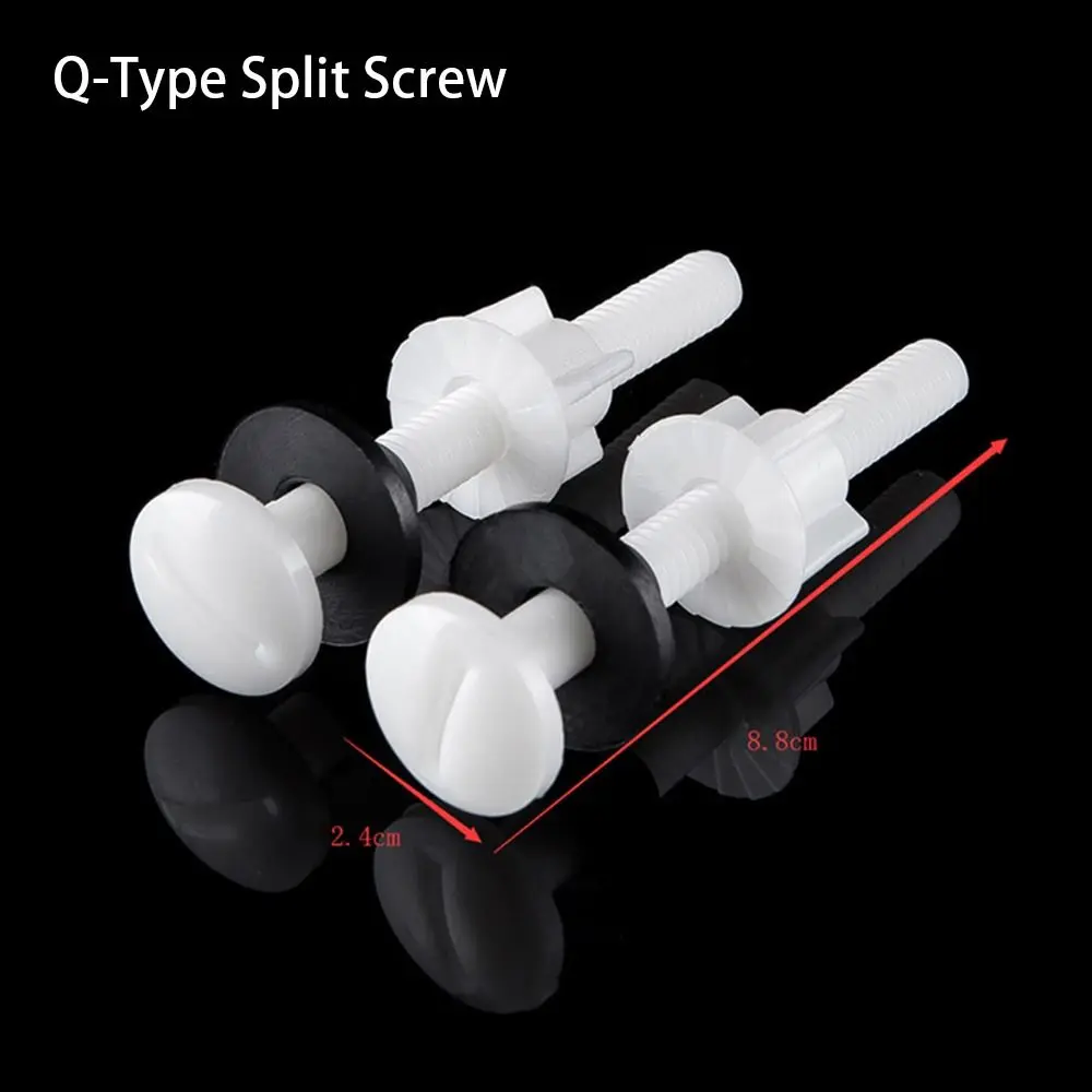 

1Pair Seat Cover Plate Replacement Toilet Seat Repair Screws Seat Fittings Universal Lid Hinge Repair Bolts Plastic