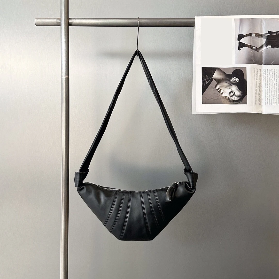 

Сумка Mandy Croissant из натуральной кожи, женская сумка из коровьей кожи, модная сумка-пельмень, большая вместимость, роскошная дизайнерская мягкая сумка.