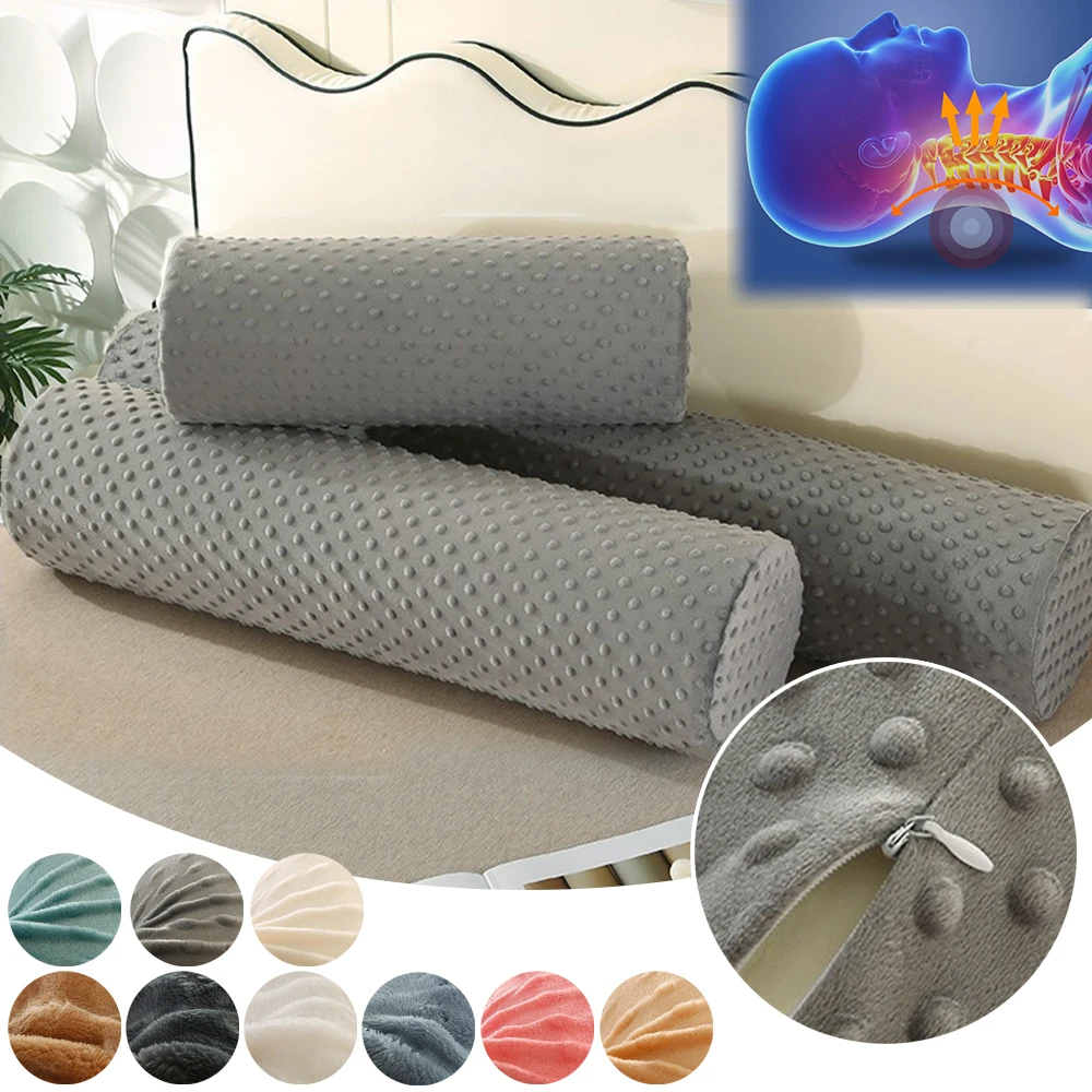 

Removable Round Body Pillows with Core Home Beds Long Cylindrical Washable Pillows Soft Neck Cushions 108x18cm Подушки Для Сна