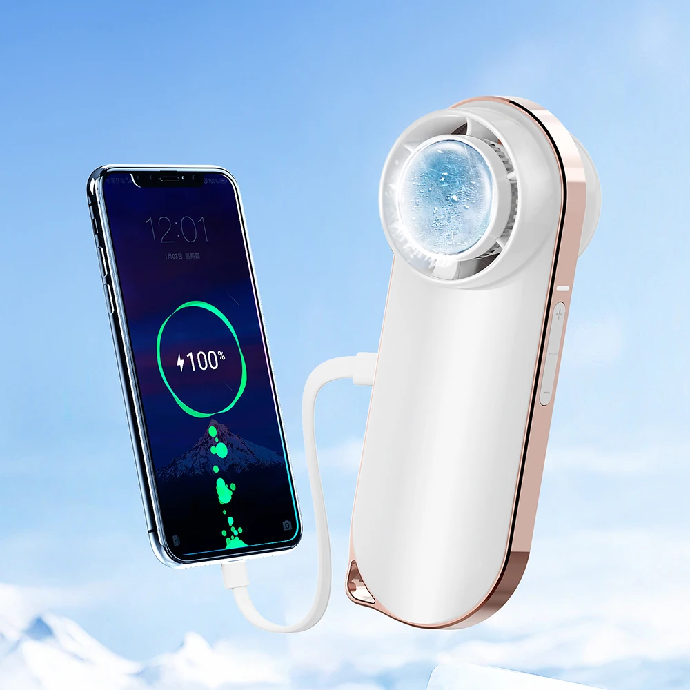 2024 New Arrival 3000mAh High Speed Ice Compress Handheld Fan Smart Portable Small High RPM Lightweight Design Air Cooling Fan