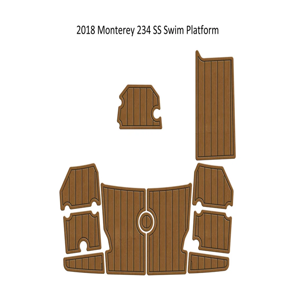 

Quality 2018 Monterey 234 SS Swim Platfrom Step Pad Boat EVA Foam Faux Teak Deck Floor