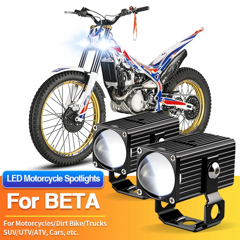 1/2PCS LED Motorcycles Headlight White Fog Light Spotlight SUV ATV Off Road for BETA RR-S 350 390 500/RX 300/Xtrainer 300