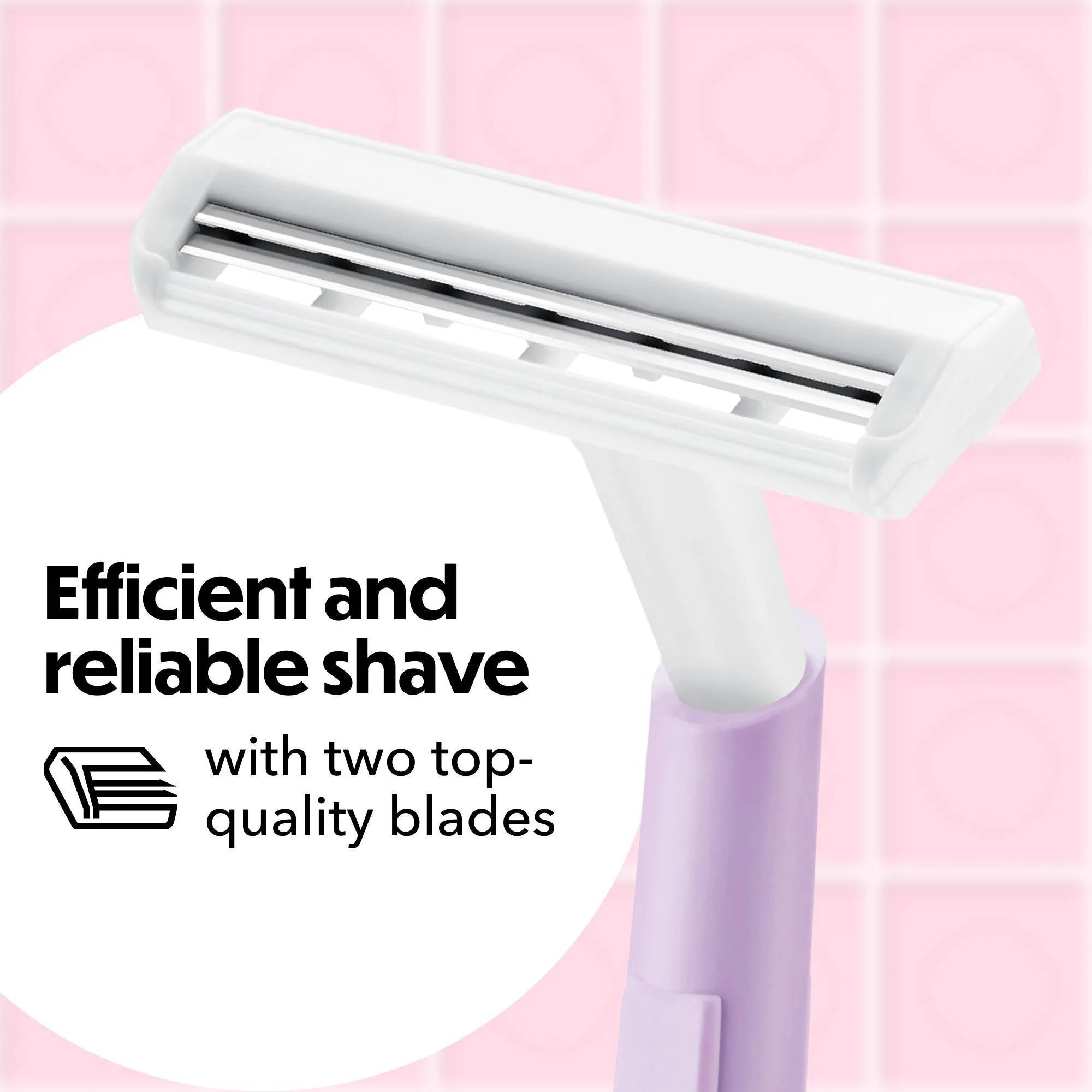 18ct Silky Touch Disposable Razors For All Skin Types, 2 Blade Manual Shaving, Whole Body Smooth Grooming