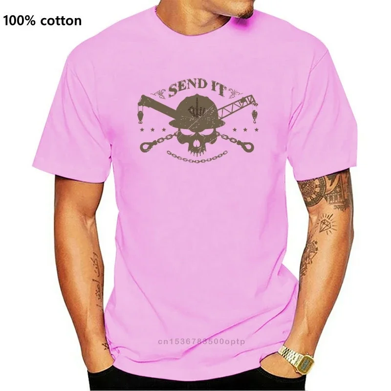 Men T Shirt Send It Crane Operator Rigger Ironworker Women T-Shirt