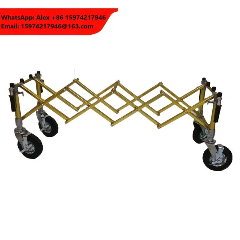 THR-CTF04 Funeral Products Aluminum Alloy Funeral Church Truck(Golden) Coffin Trolley