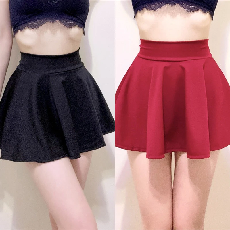 Sexy Girls Mini Skirts Women High Waist Pleated Skirt Elastic Short Skirts School Uniform Harajuku Streetwear Summer Feminina