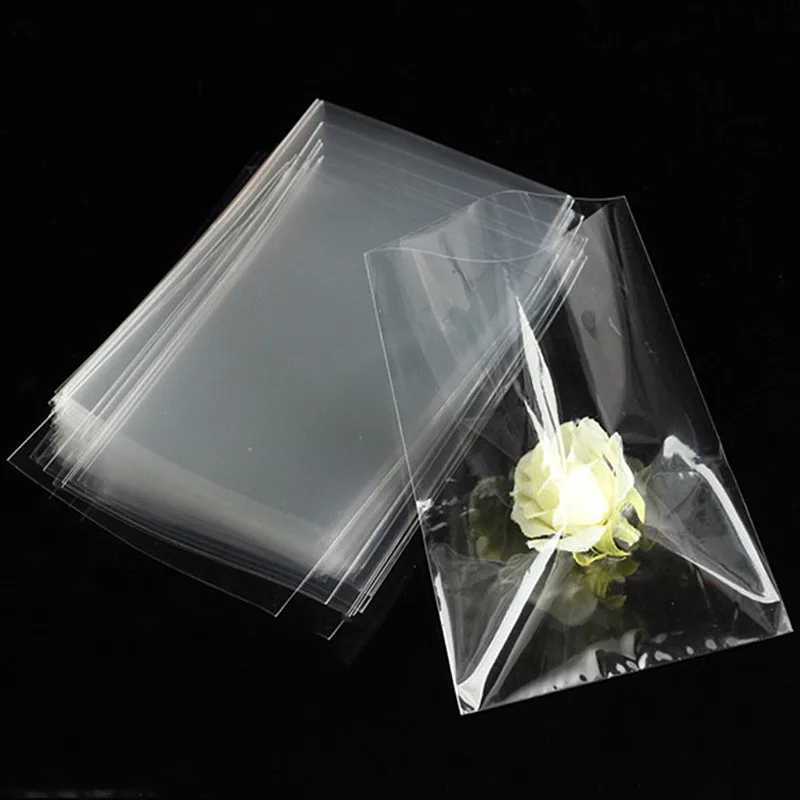 Transparent flat-top candy bag Opp plastic cellophane bag Lolly packaging cookies packaging wedding party small gift bag