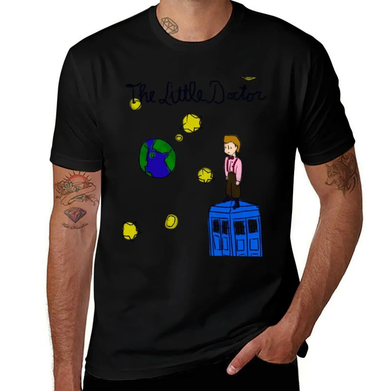 The Little Doctor (open background) T-Shirt Plus Size Workout Short Sleeve Top T-Shirt