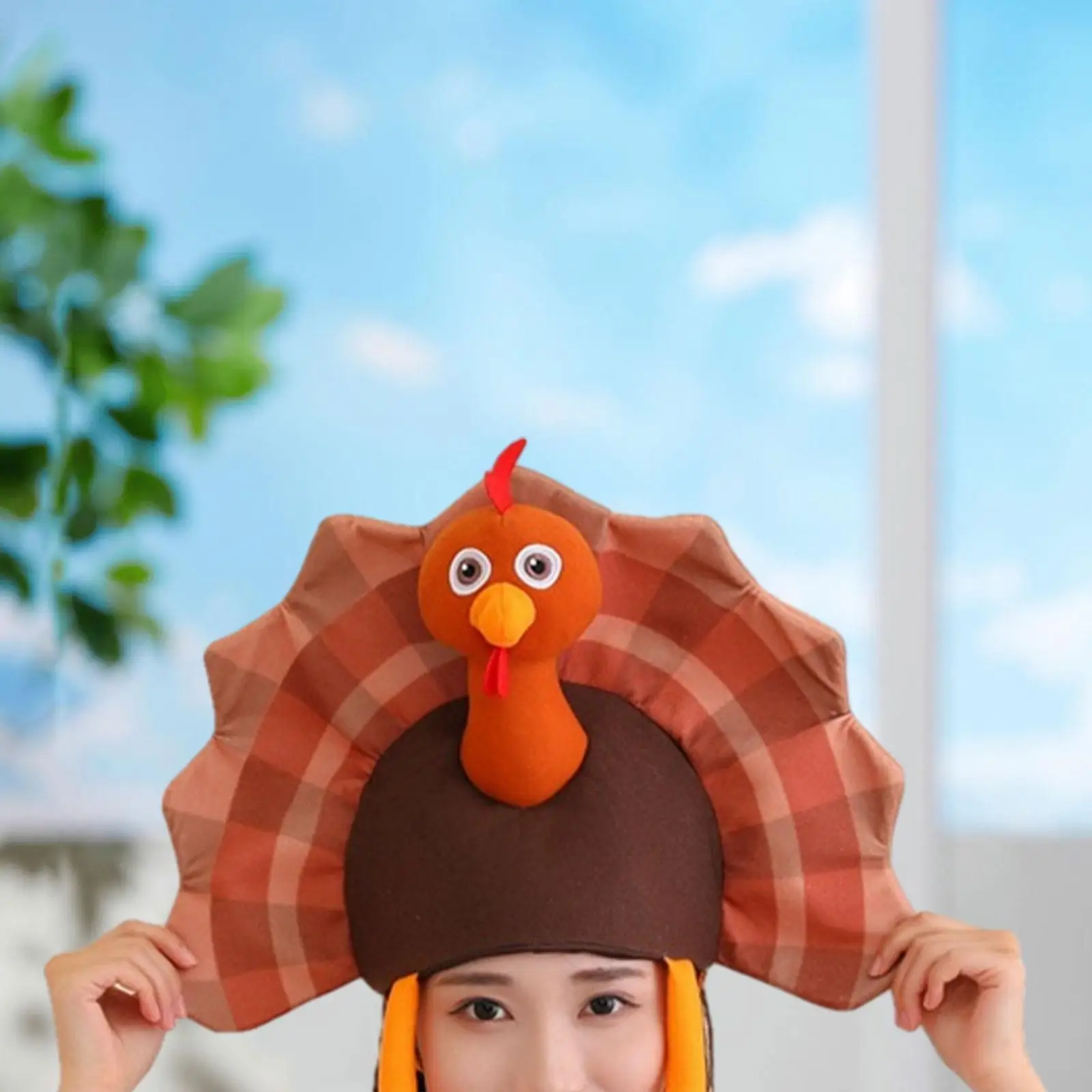 Funny Turkey Hat Cap Headwear for Stage Performance Night Event Thanksgiving