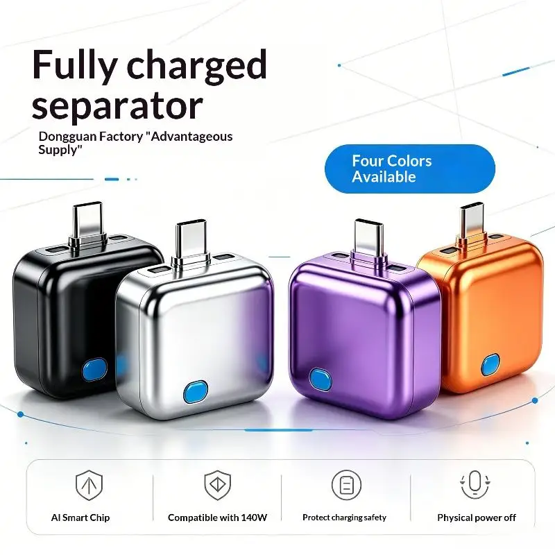 140W Smart Mini Full Charge Separator Battery Health Protection Tool 1PC for Office Business Trip Charging