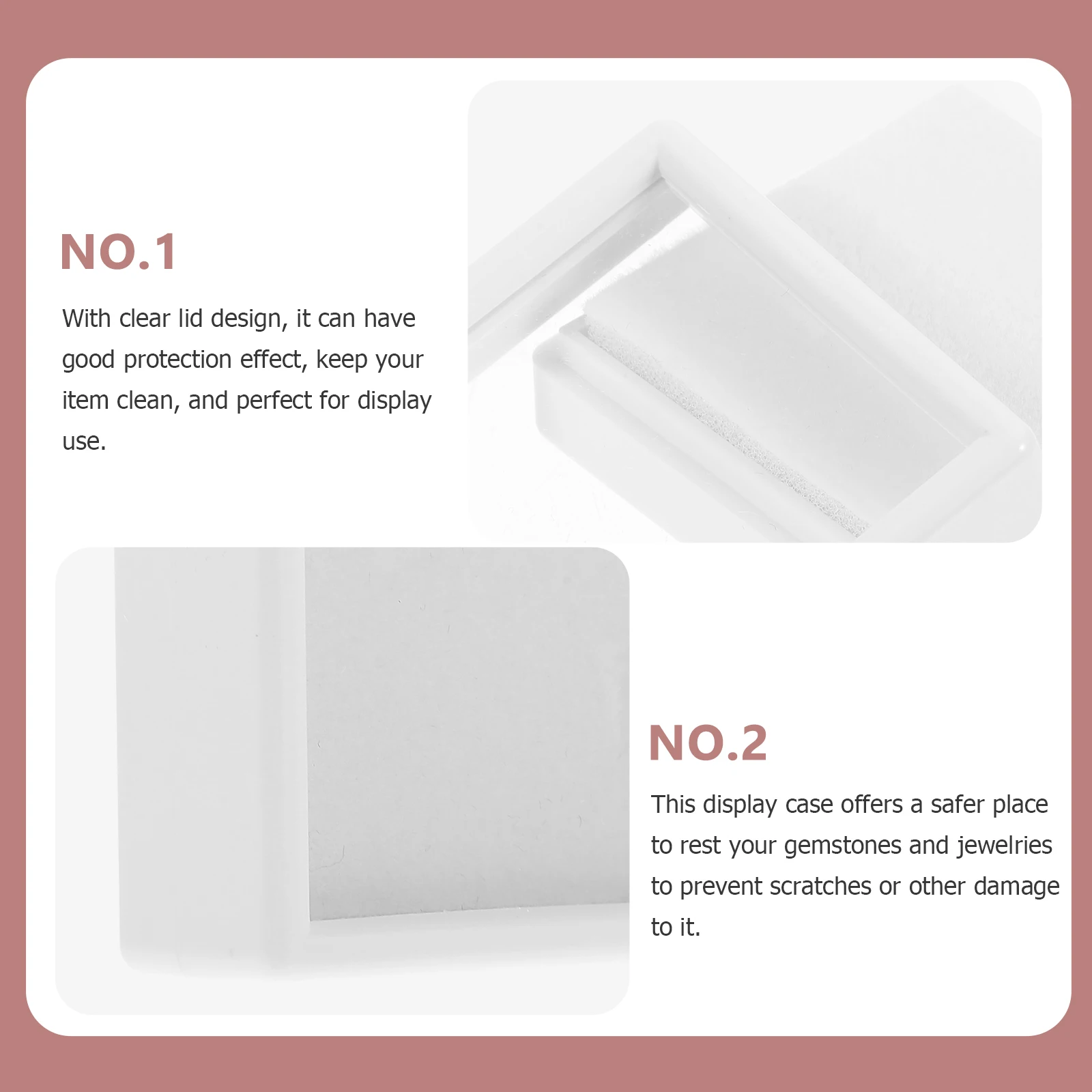 

6 Pcs Storage Display Box Gemstone Showcase Jewellery Jewelry Holder Necklace Earring Jewlery Organizer Abs