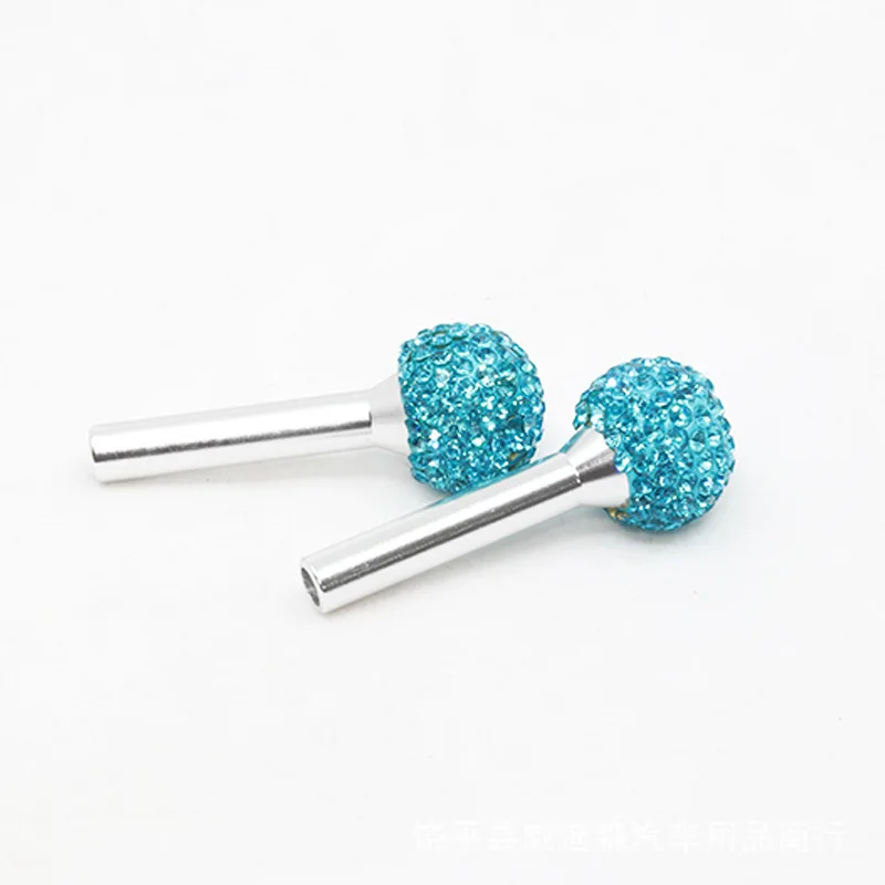 

1 Pair Lock Knob Rhinestone Durable Stylish Protector Easy Install Universal Fit Interior Accessories Decorative Secure Durable
