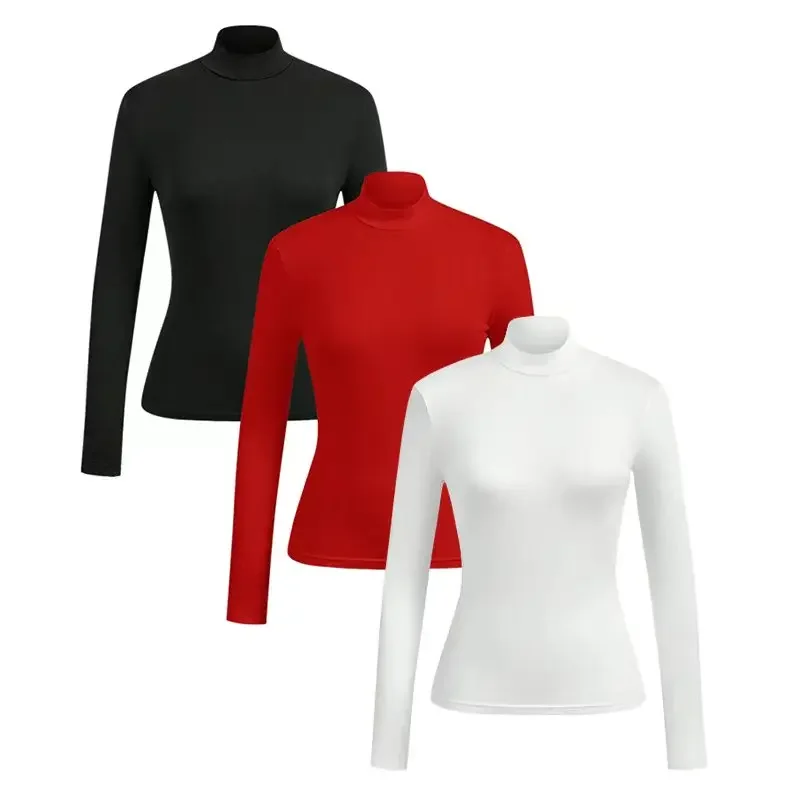 A best-selling, fashionable and versatile women's long-sleeved solid-color high-neck top that looks slimming and sexy