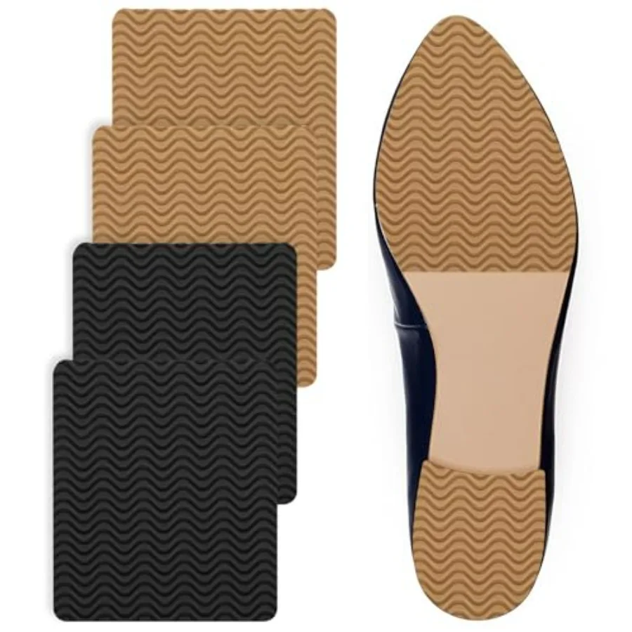 

4 Pcs Shoe Sole Protector, Non-Slip Self-Adhesive Rubber Soles Pads for Bottom of Shoes Prevent Heel Wear for Men's and Women's