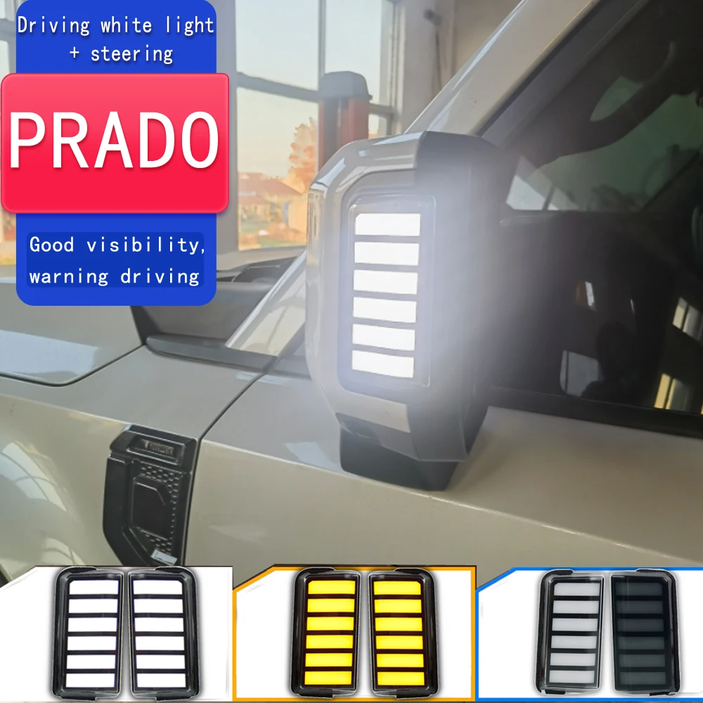 

For Toyota Land Cruiser 250 Prado Lc250 2024 2025 Rearview Mirror Turn Light Shell LED Dynamic Light Modification Accessories