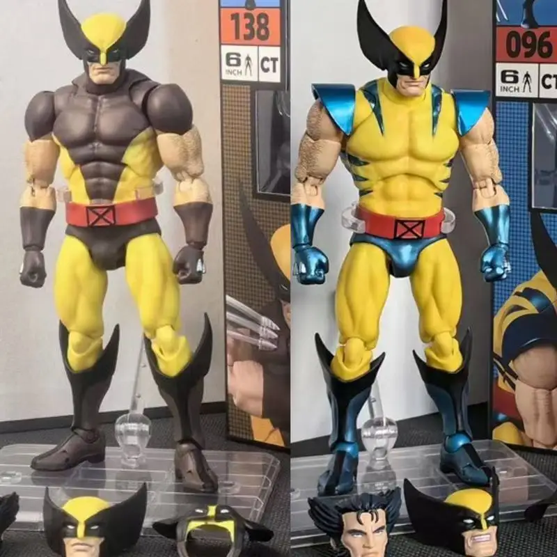 Figura de Acción Mafex Wolverine Deadpool 096 X-Men Marvel Comic, Modelo Coleccionable Articulado de 15 cm para Colección y Exhibición de Adultos