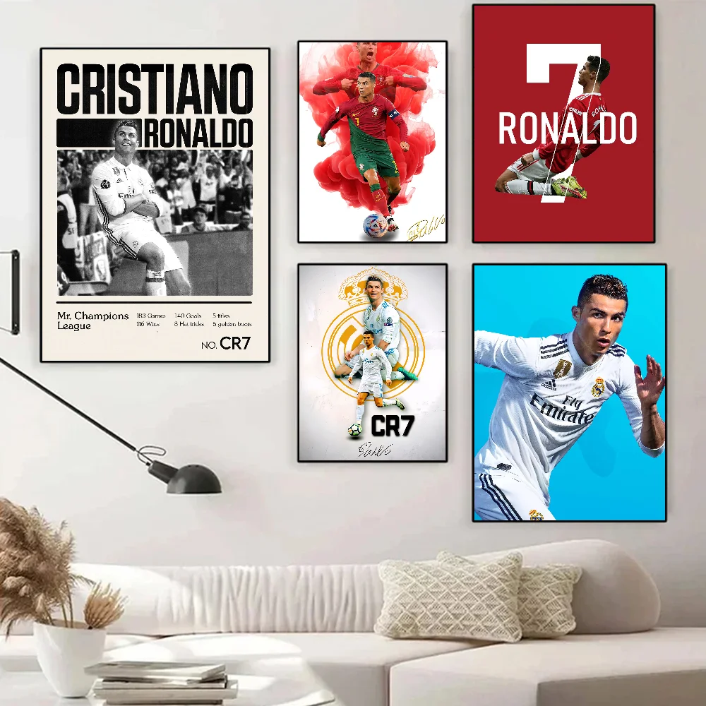 Cristiano Ronaldo Wallpaper, Self Adhesive Peel & Stick Wall Sticker, Splash Effect Print, Sports Art Wallpaper, Wall Decor, selling Man Cave Gift