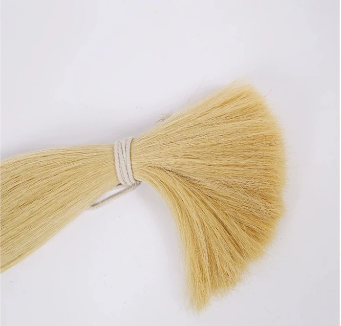 Unbleached Mongolian Stallion Horse Hair Violin Cello Bow Horse Tail Hairs for Repairing the Violin and Cello Bows