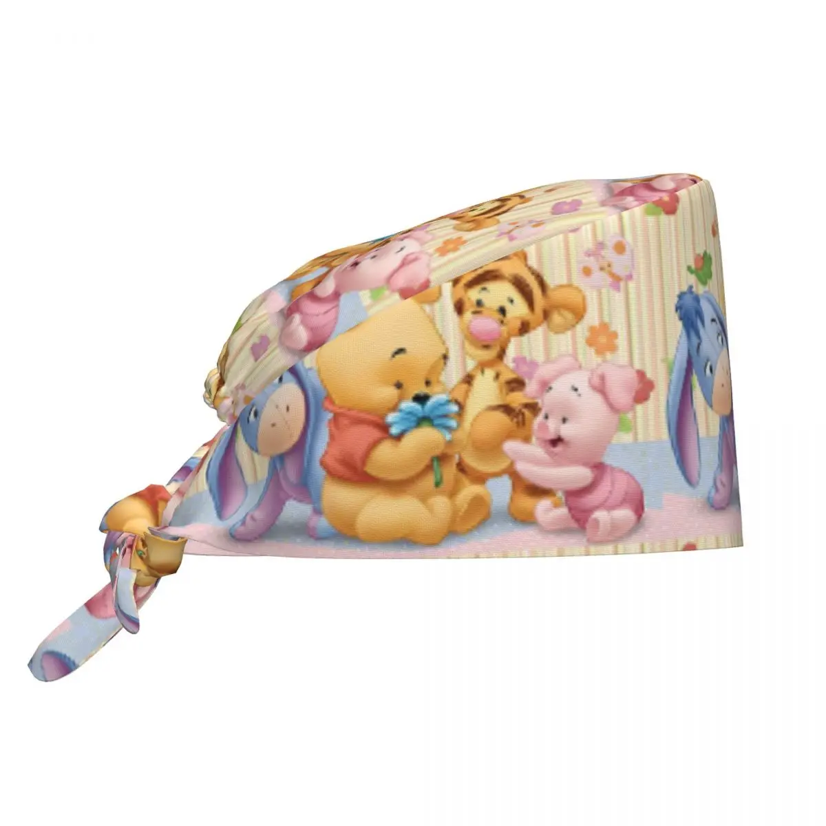 

Pooh And Friends Scrub Hats Vintage Winnie The Pooh Tooth Check Surgical Cap Men Women Nurse Dentist Spa Working Hats Cap