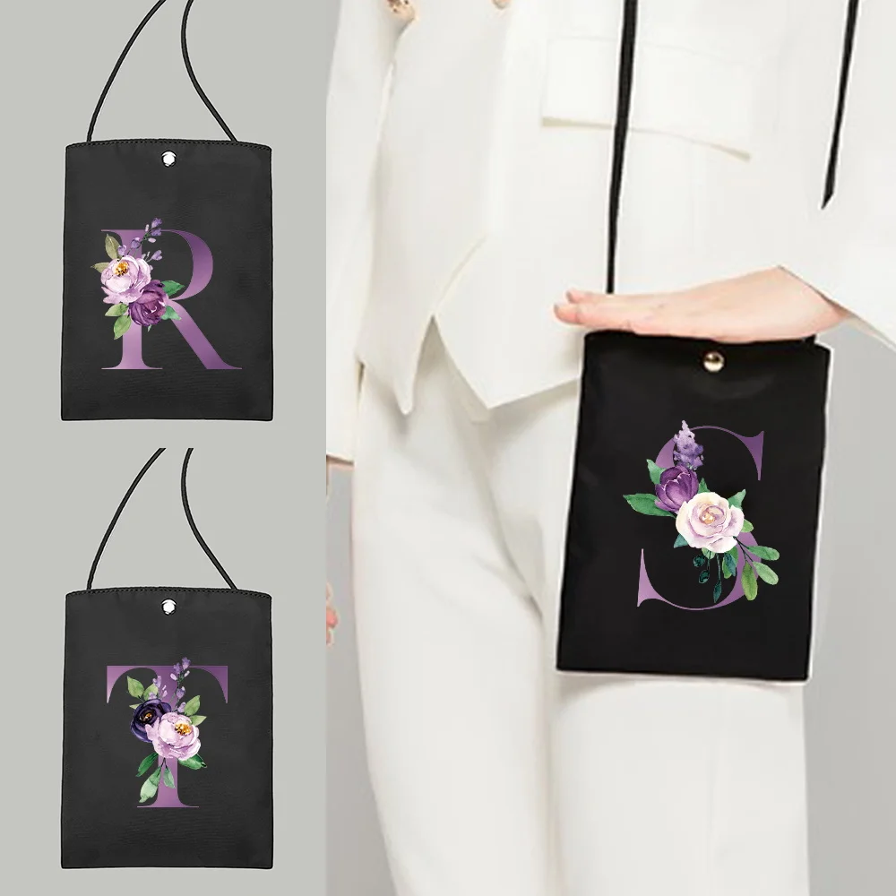 Mini Mobile Phone Bag Portable Messenger Bags Purple Series High Quality Phone Coin Purse Luxury Design Crossbody Bag