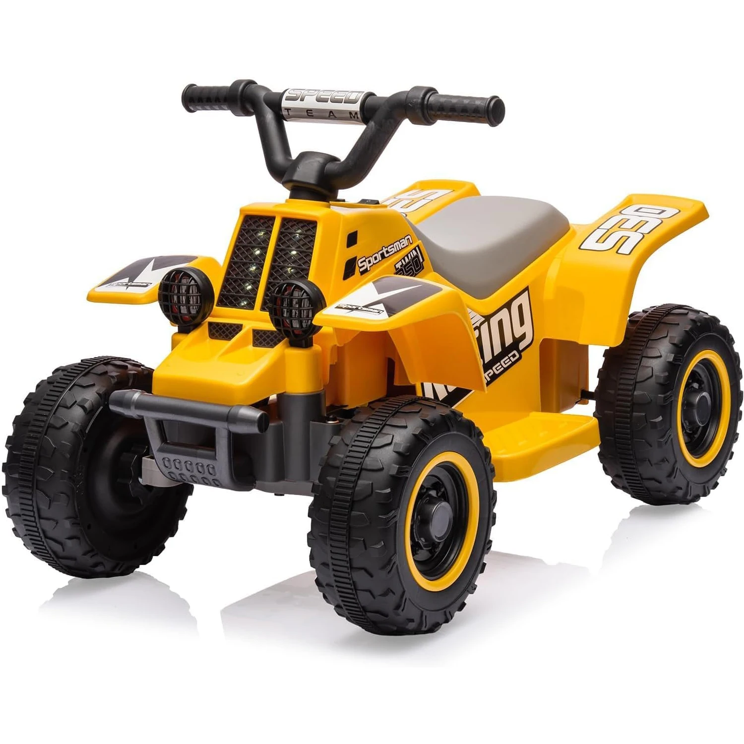 Elektrische Quad voor Kinderen 4+ Jaar 6V Zitauto met LED Koplampen Muziek ÉÉN-KNOPS Start Tot 5 km/u Lange Batterijduur