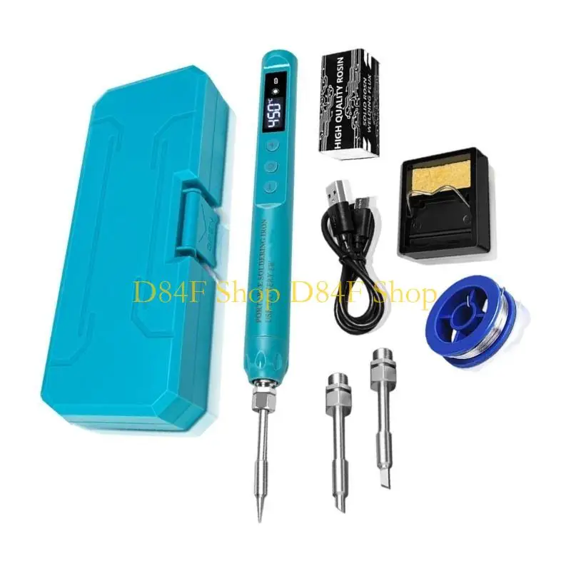 D84F USB Soldering Iron Adjustable Temperature 200-450℃ Welding Tool Heater Soldering