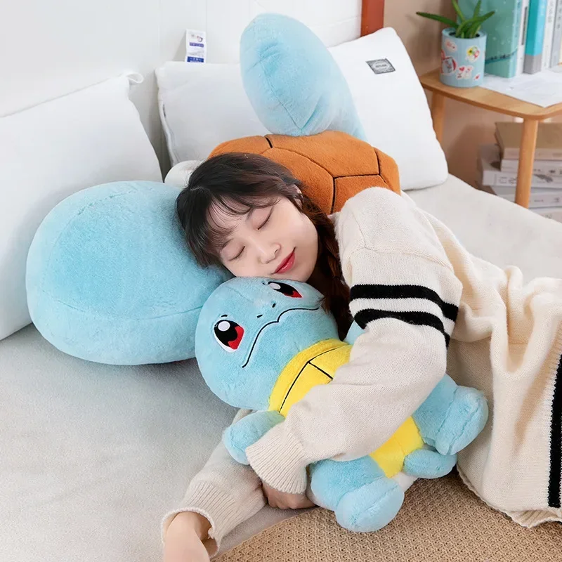 Anime Cartoon Pokemon Squirtle Plush Toy Doll Stuffed Cute Cushion Pillow Soft Room Decor Children Birthday Gift Plush Toy