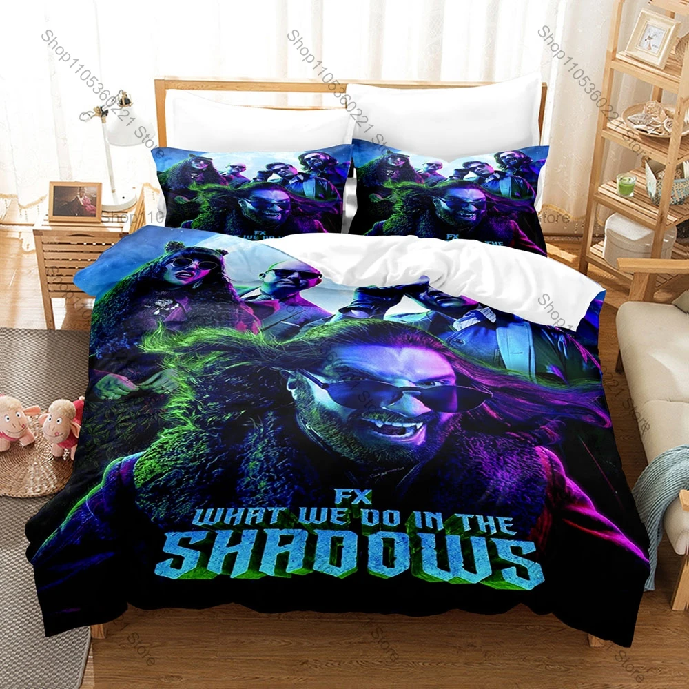 Our Flag Means Death Themed Bedding Set, Duvet Cover + 2 Pillowcases Retro Pirate Character Pattern for Daily Use