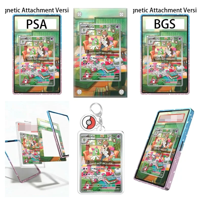 Étui de protection en acrylique recyclable pour porte-clés, avec affichage artistique pour Kirlia Évoluée de Pokémon Paldea, cadeau pour les fans d'anime