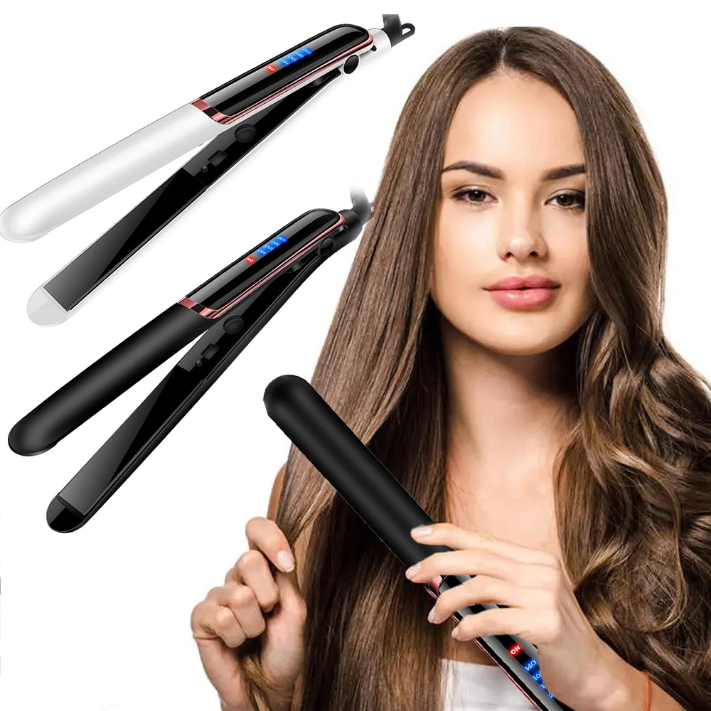 

Practical Flat Iron Hair Straightener Hair Curlers With LCD Display Adjustable Fast Heat-Up Hair Straightener Styling Tool